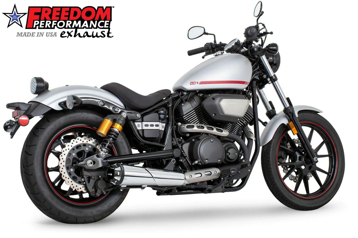 ヤマハ ボルト スリップオンマフラー クローム アメリカンアウトロー