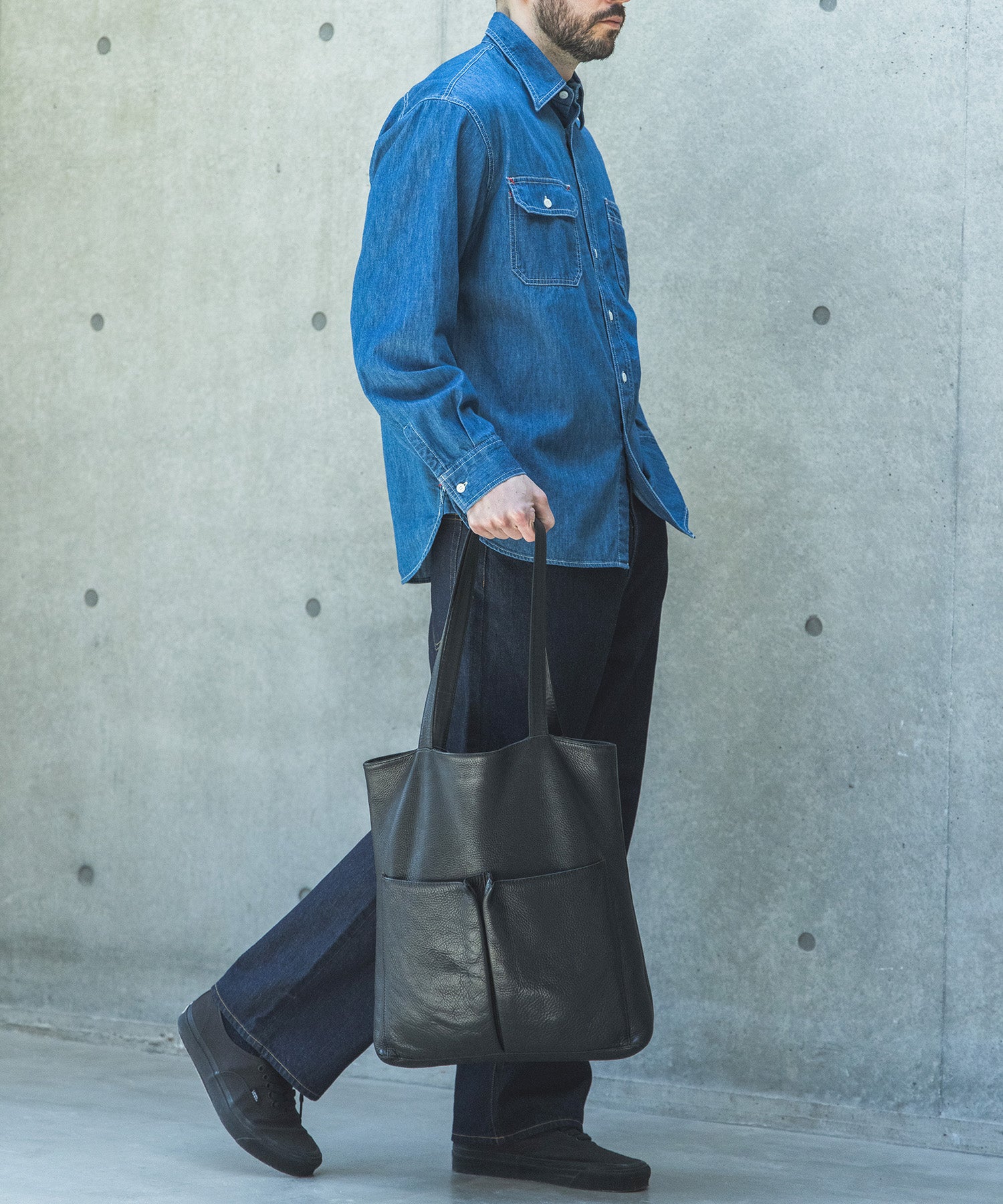 予約商品】IMPERMA-LEATHER / GUSSET POCKET TOTE BAG / ME651 – MR