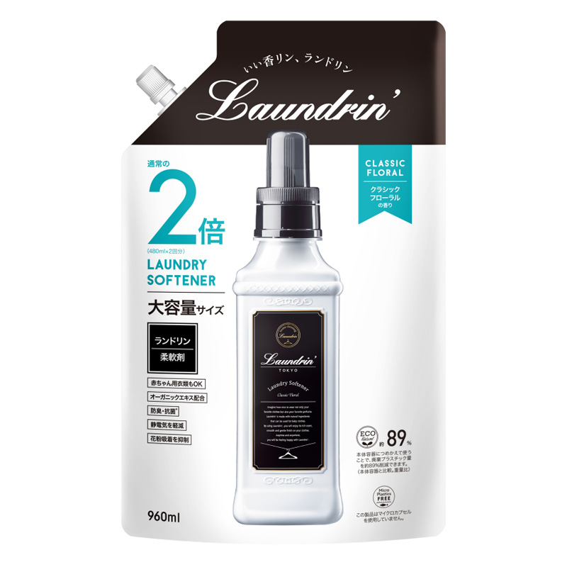 ランドリン柔軟剤 クラシックフローラル 詰替大 ｜ ミスターマックス