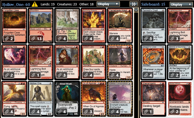 嵐の伝令》型ホロウワン、青緑土地コントロール、アブザン・ブリンク