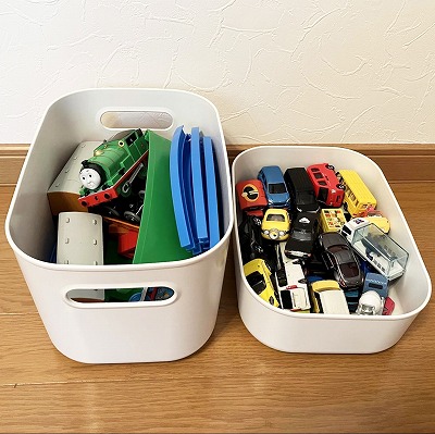 やわらかポリエチレンケース・ハーフ 小と中を比較／どっちが便利