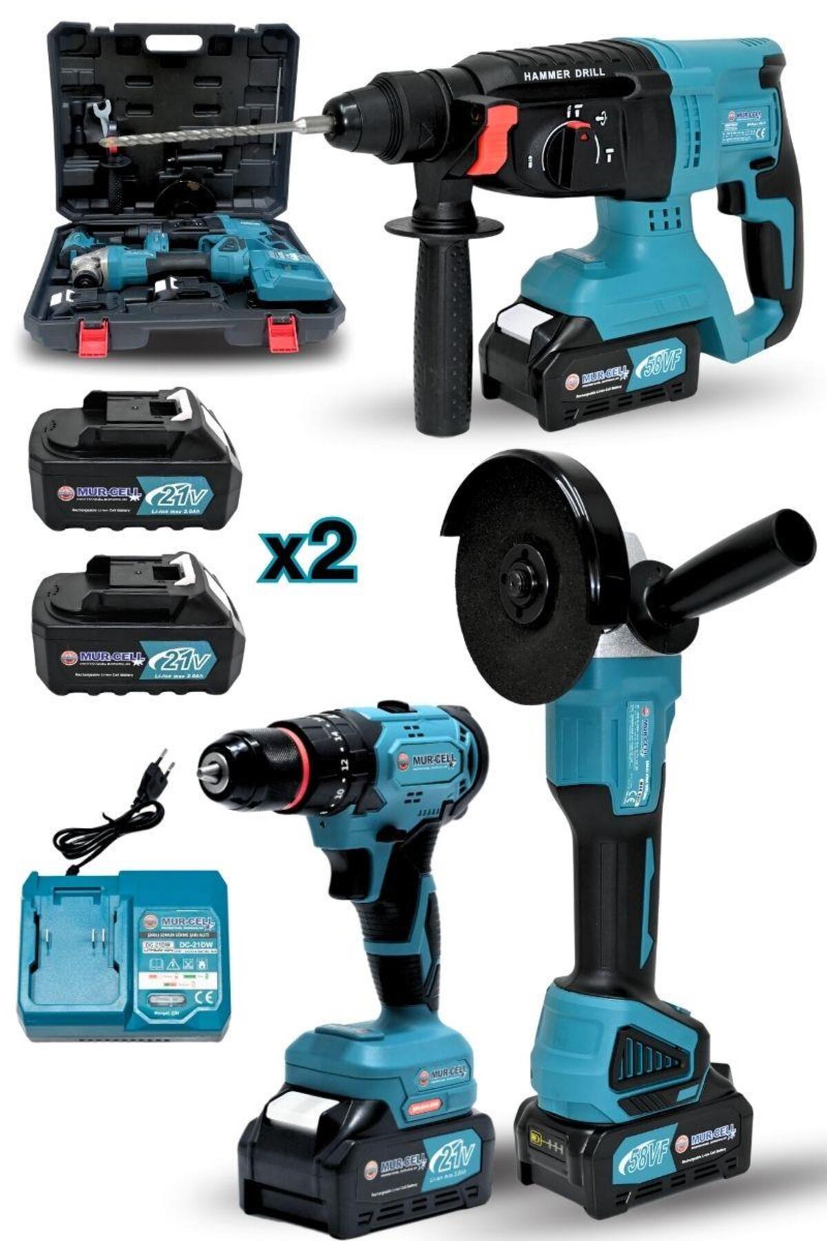 ŞARJLI 3LÜ SET HİLTİ-MATKAP-KÖŞE TAŞLAMA - 5,699.00 TL