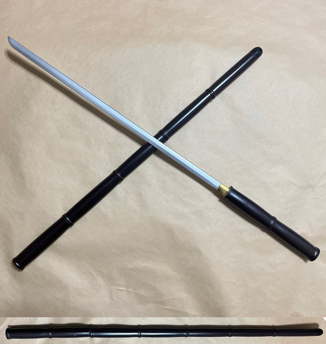 仕込み杖 丸茶竹鞘 （竹光）｜しこみつえ・座頭市（竹光刀）の販売・通販