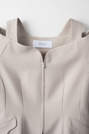 Melt off shoulder jacket (Ivory)