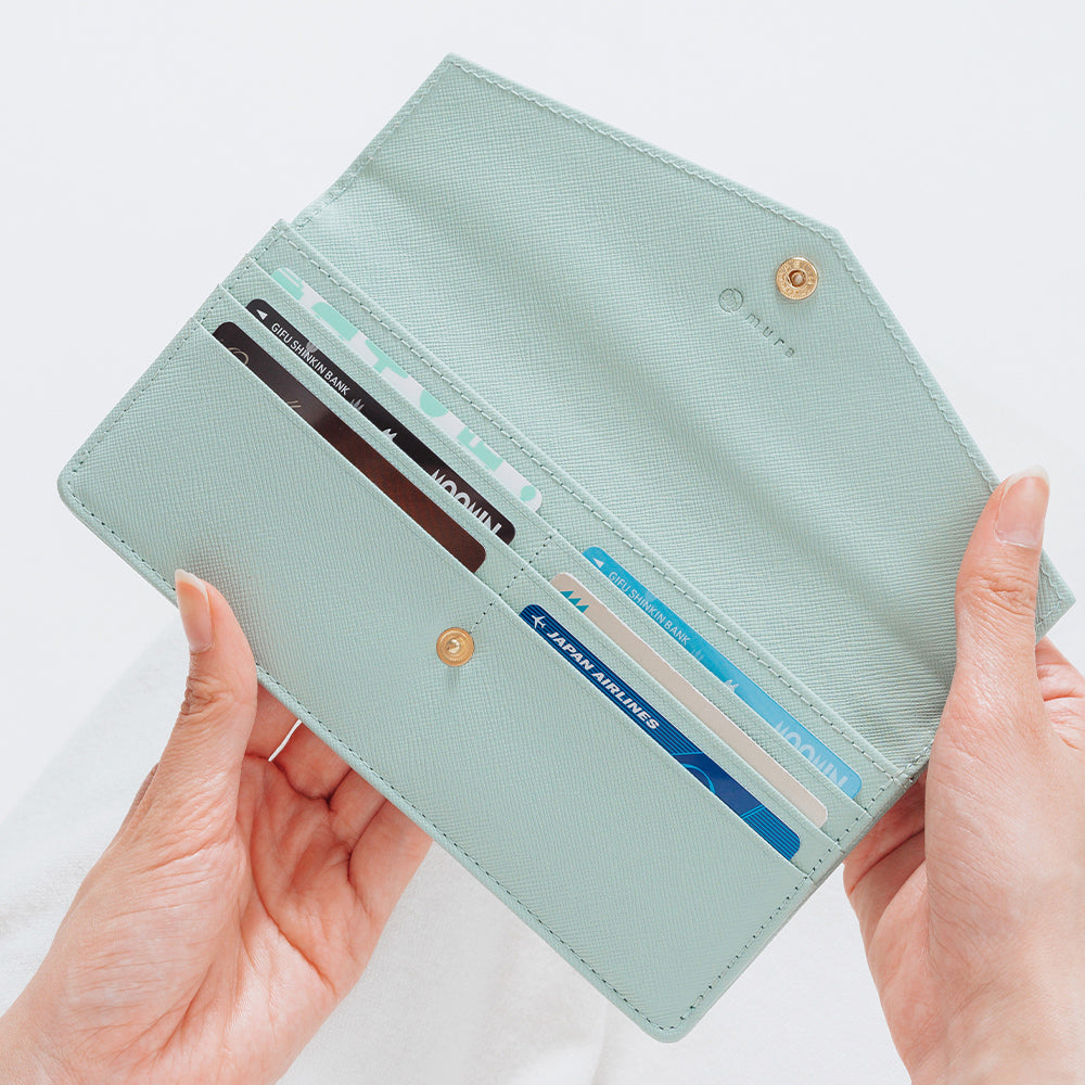 MURA 財布 レディース 長財布 薄型 本革 サフィアーノ スキミング防止