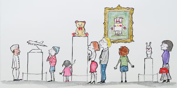 蒼樹うめ先生直筆イラスト の展示中 || Museum of YUKIUSAGI