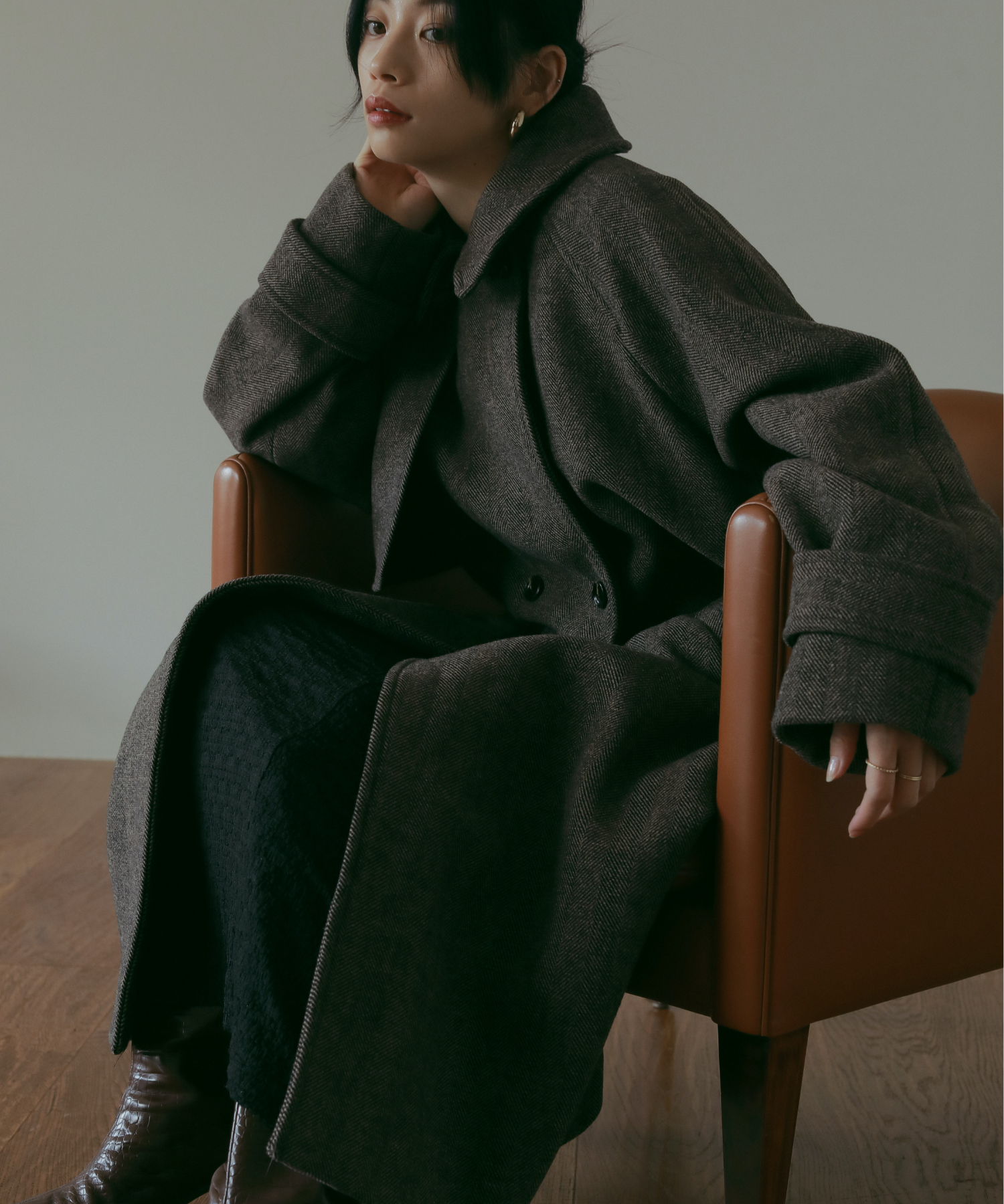 ヘリンボーンロングコート – N WITH.