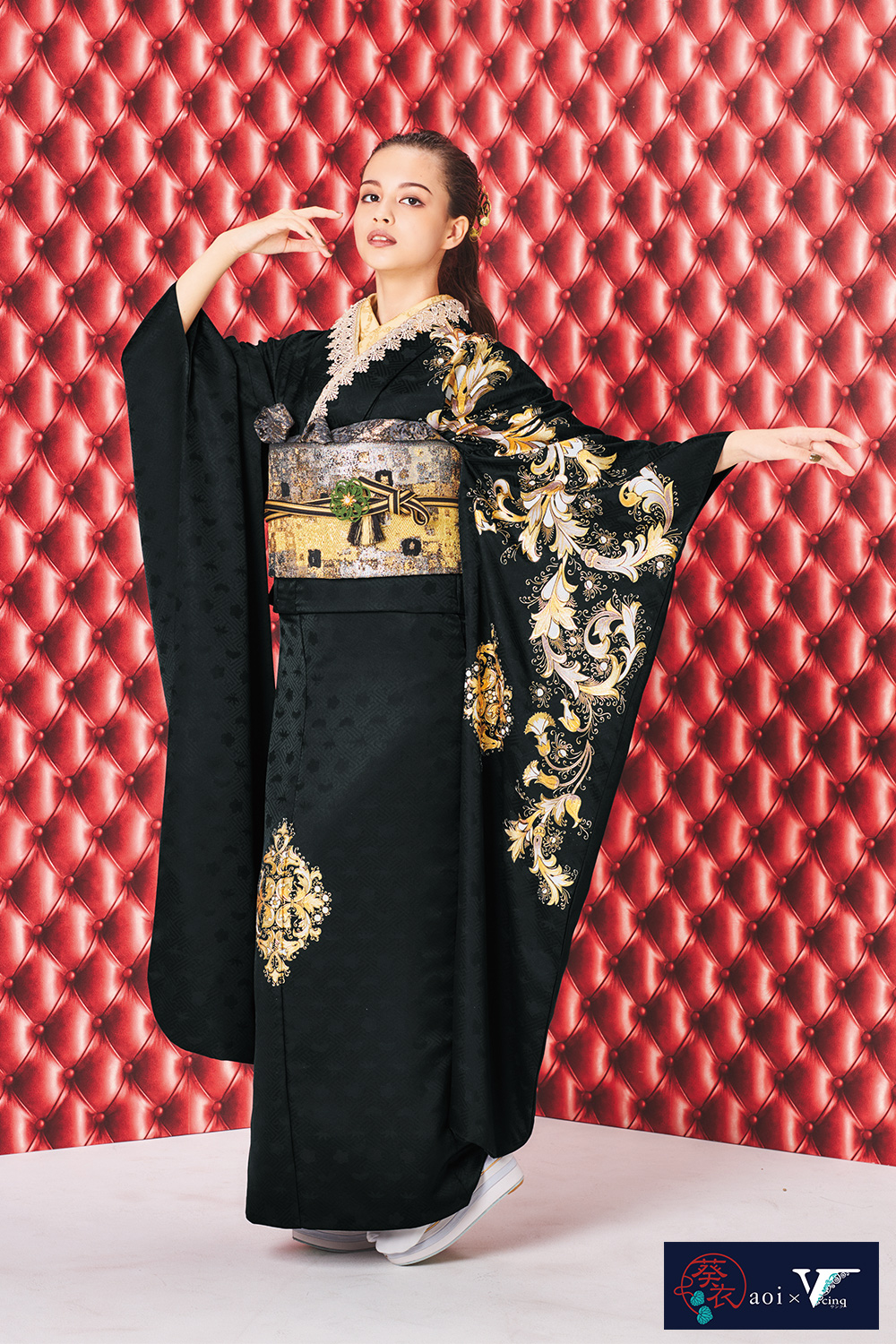 ナナイロキモノWEBショップ / 成人式振袖レンタルフルセット｜紺色