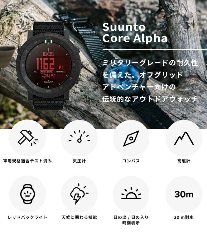 スント Core Alpha Stealth クォーツ 電池式 スマートウォッチ