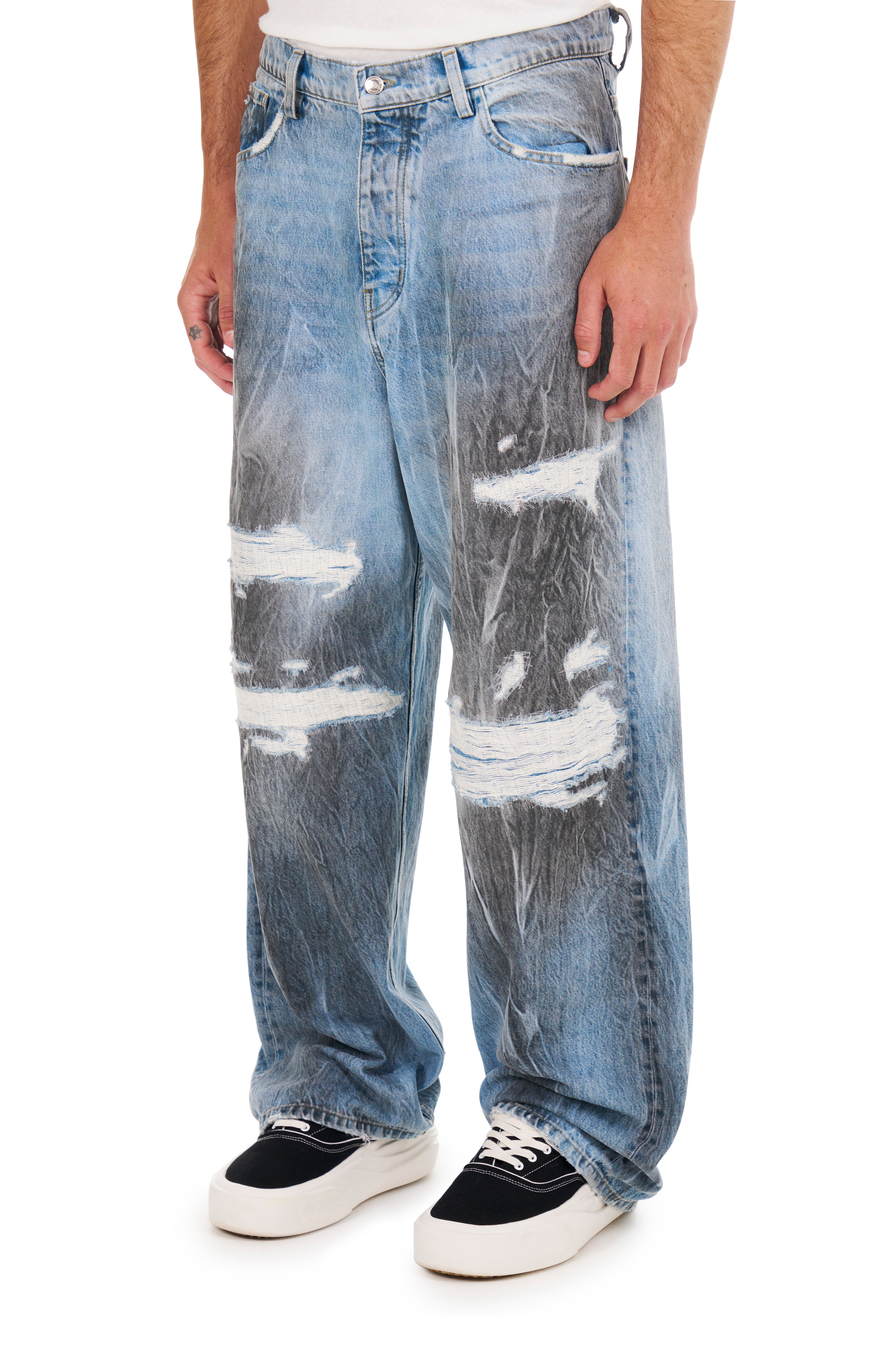 Thrashed Baggy Jeans – NAHMIAS