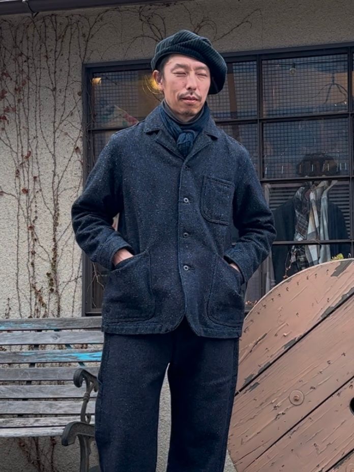 JAPAN BLUE JEANS - インディゴツイードカバーオールジャケット | NARO