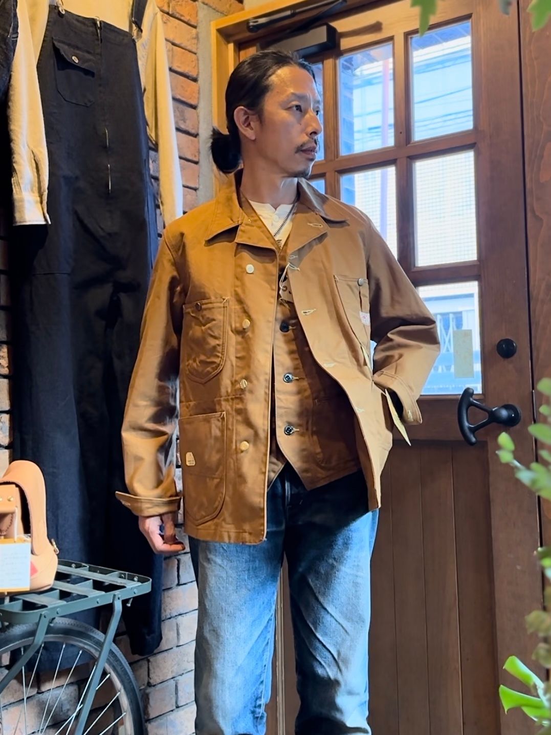 SUGAR CANE - SC14374 / 13oz. BROWN DUCK WORK COAT | NARO CLOTHING