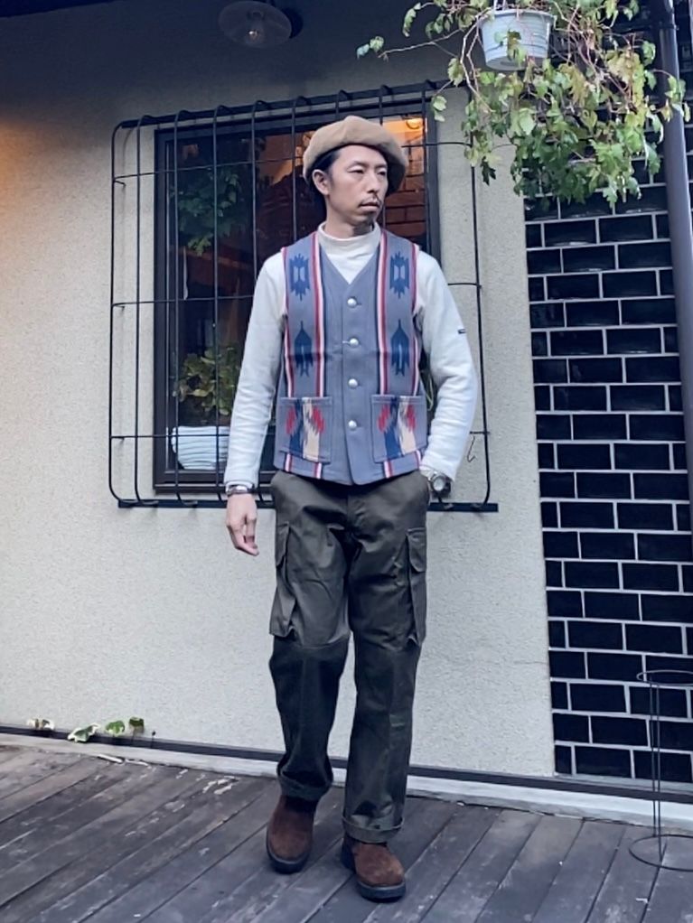 SUGAR CANE - NATIVE AMERICAN WOOL BLANKET VEST / ブランケット