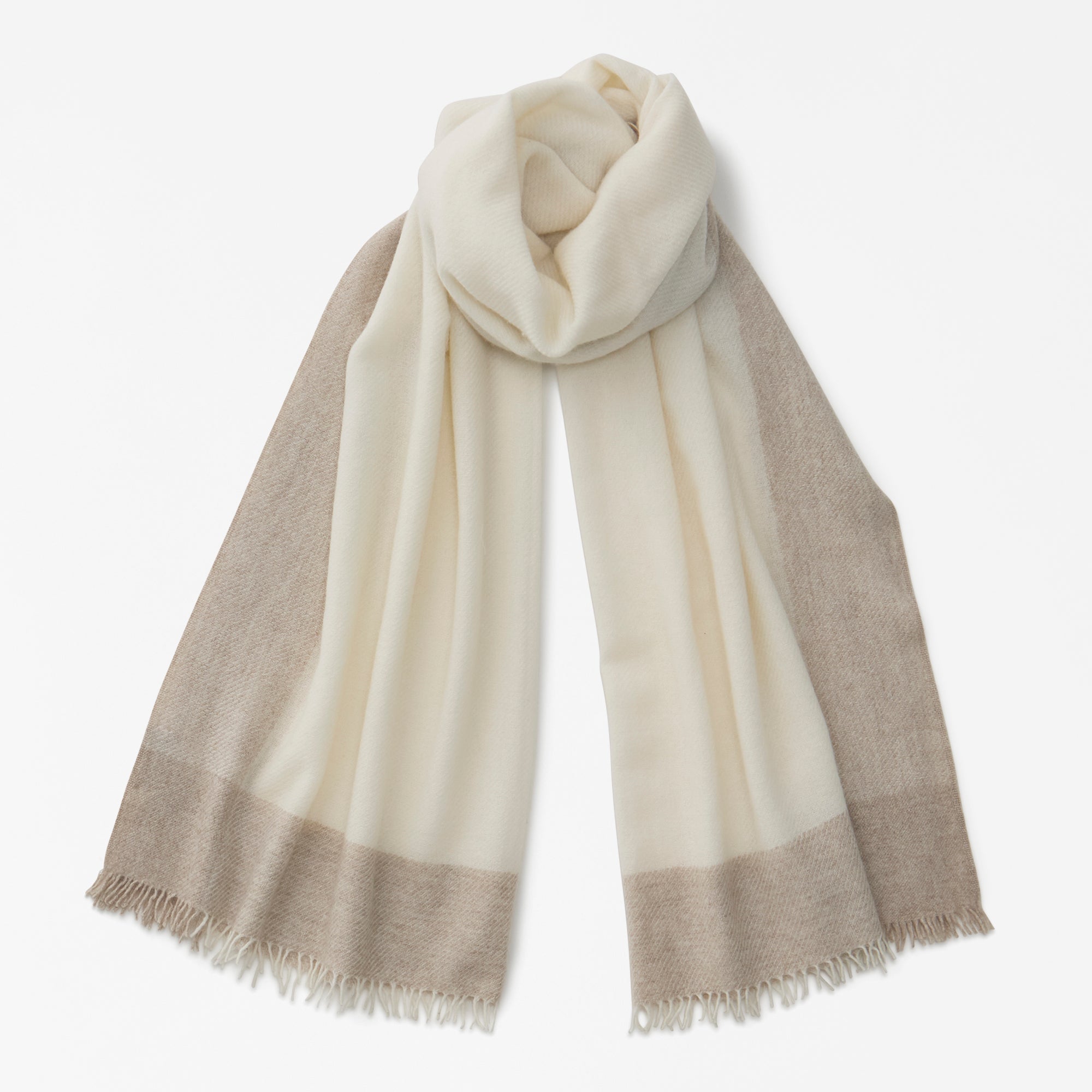 baby cashmere fulled soft stole(ベビーカシミヤソフト糸縮絨ストール)