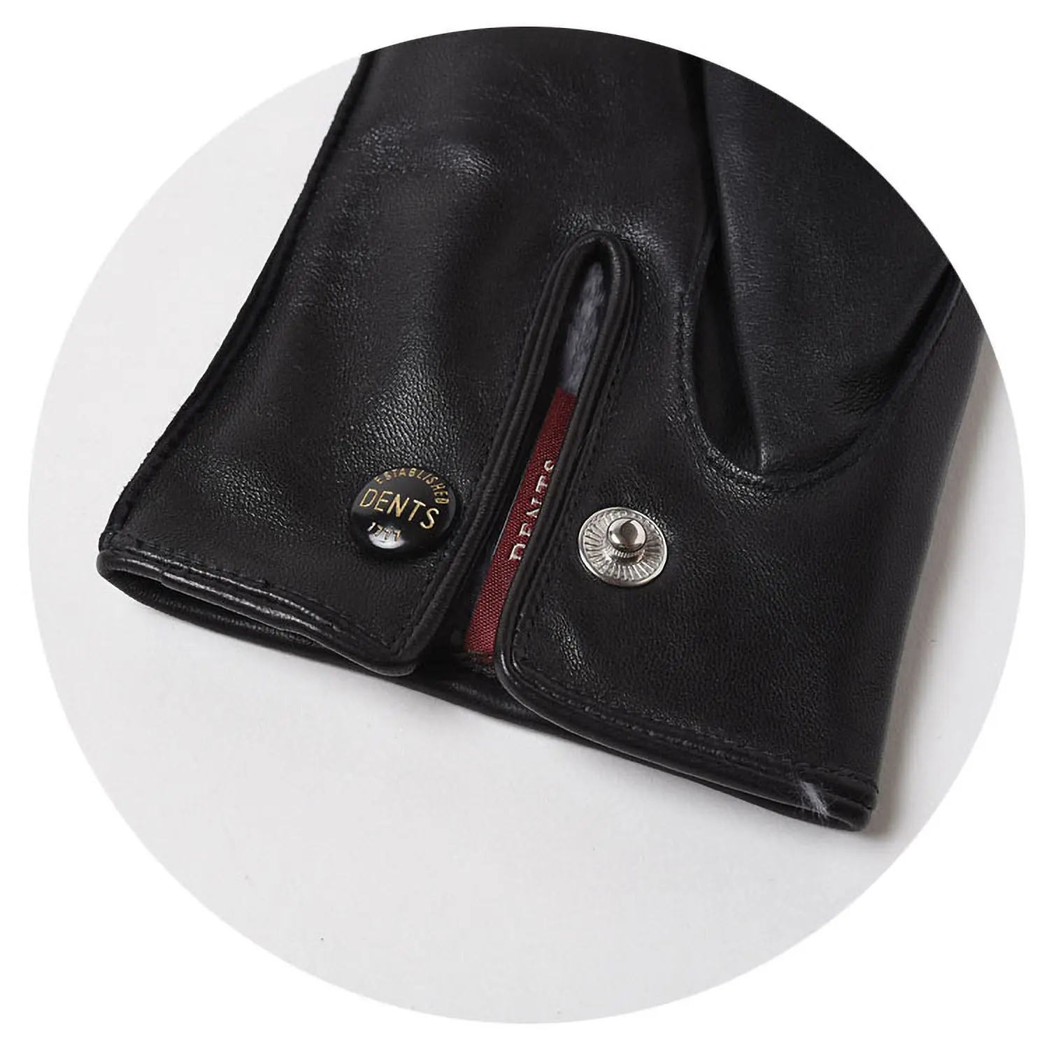 デンツ 15-1590 ヘアシープ×ラビットファー Black×Gray レザーグローブ