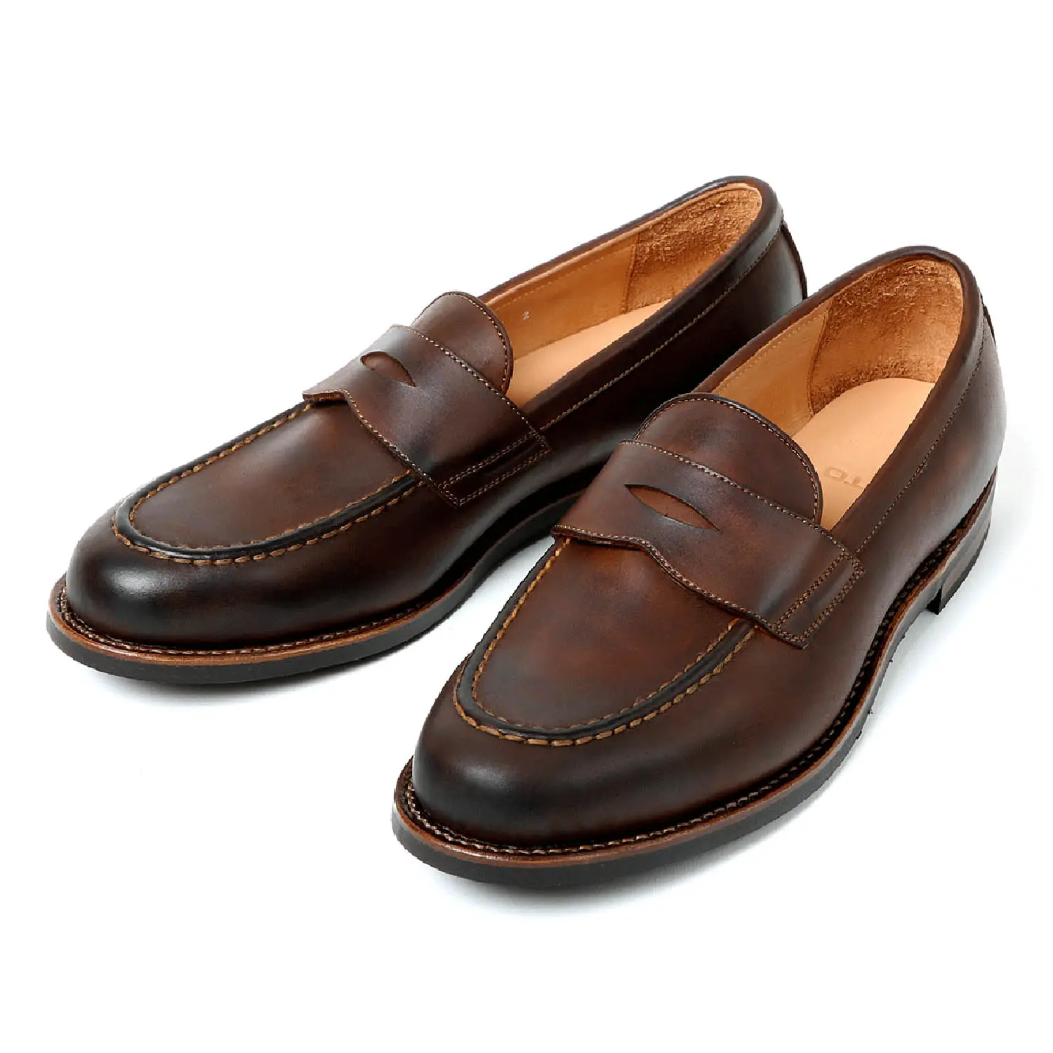 MOTO 2503 コインローファー コルクソール ラティーゴ ダークブラウン