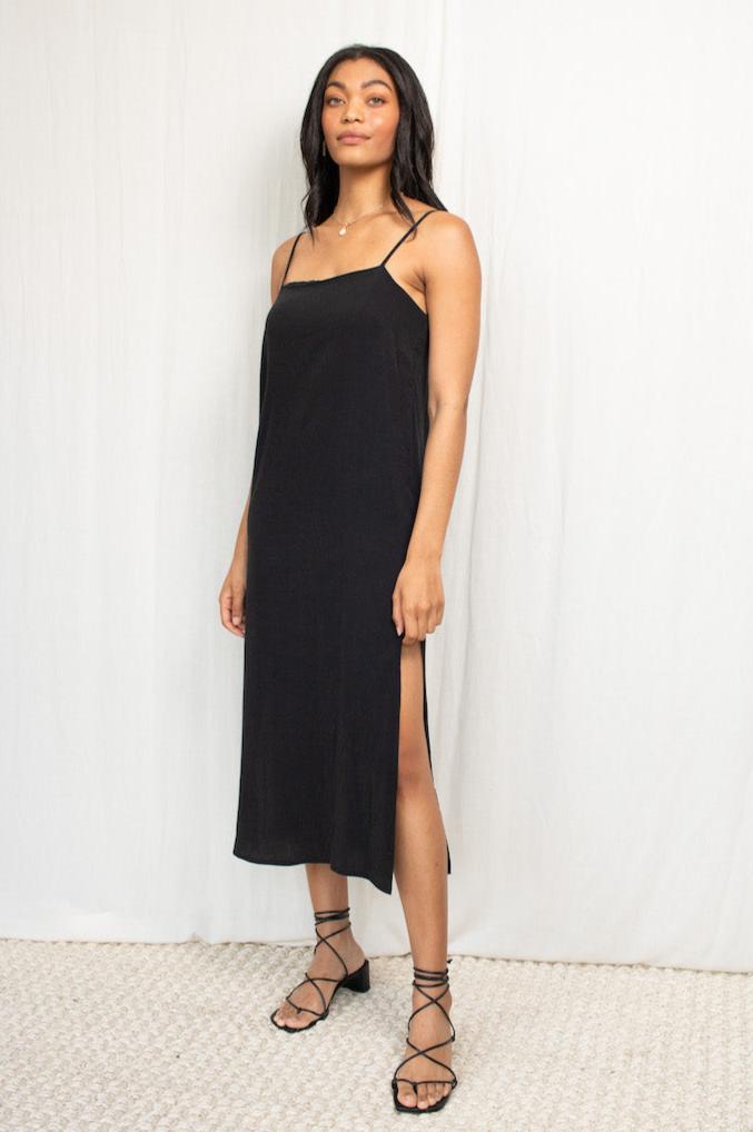 Easy Tank Dress - Tencel Viscose - Black – Natalie Busby