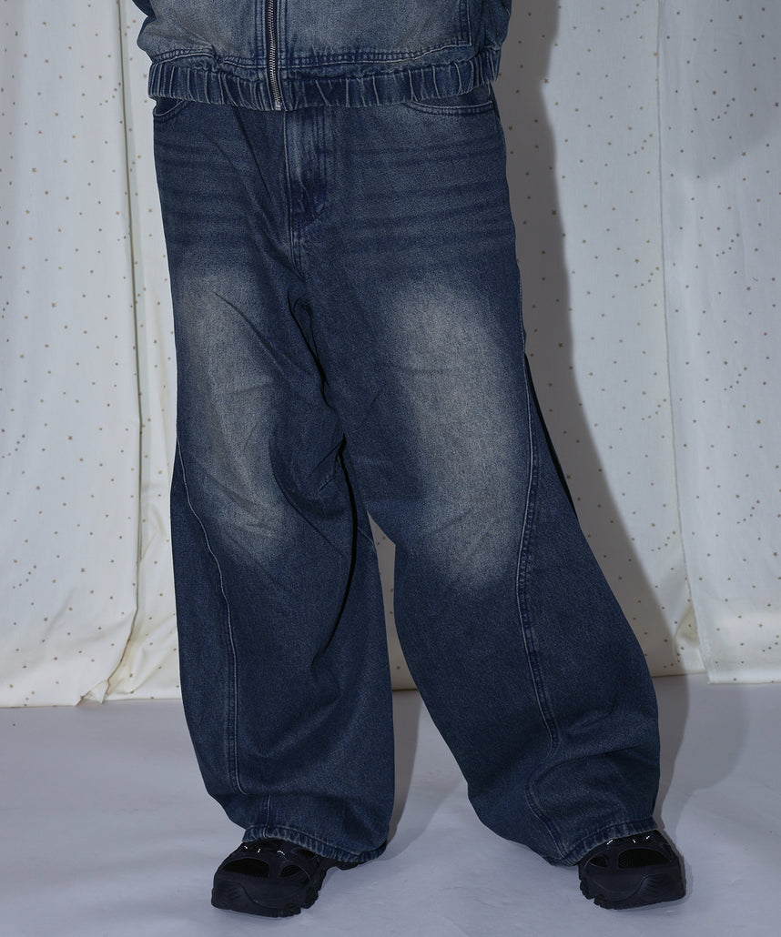 SEQUENZ（シークエンズ）】sqnz washed curve denim pants / カーブ