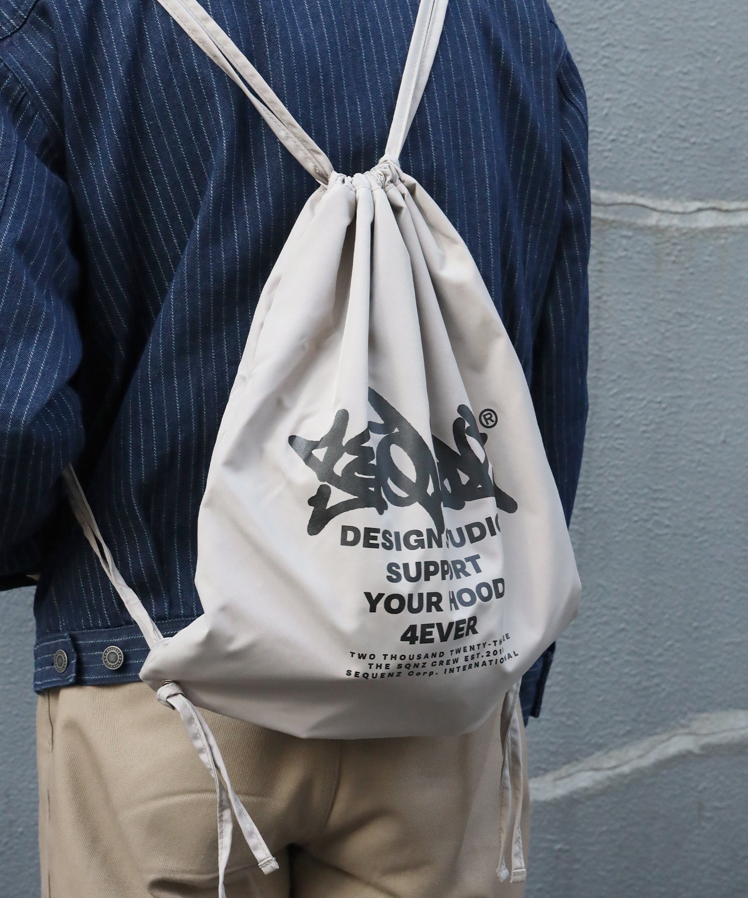 SEQUENZ 2 FACE STRING KNAPSACK / リバーシブル テック ナップサック