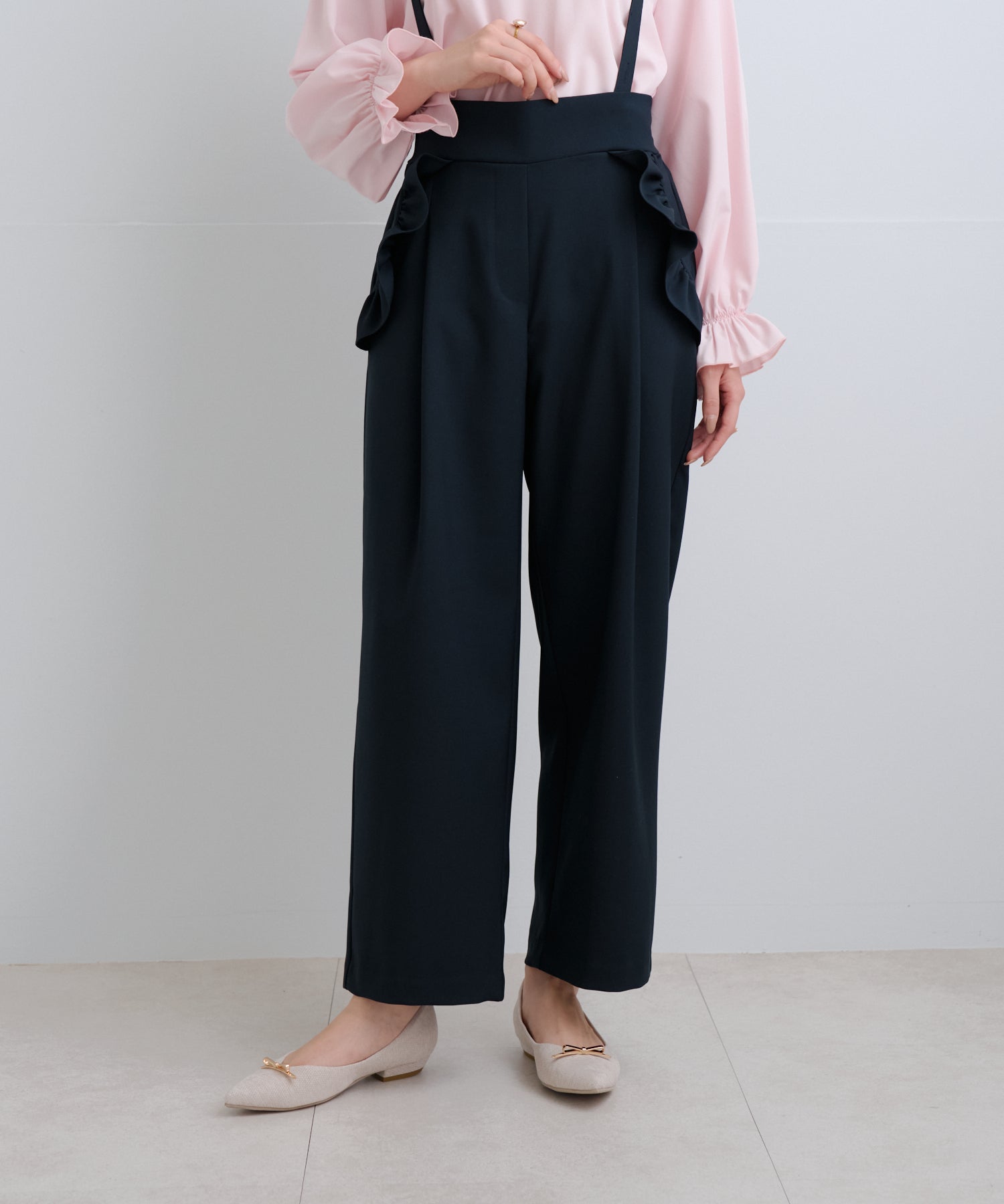 3月1日(日)20時〜新色ネイビー販売開始】2wayサロペットフリルポケット