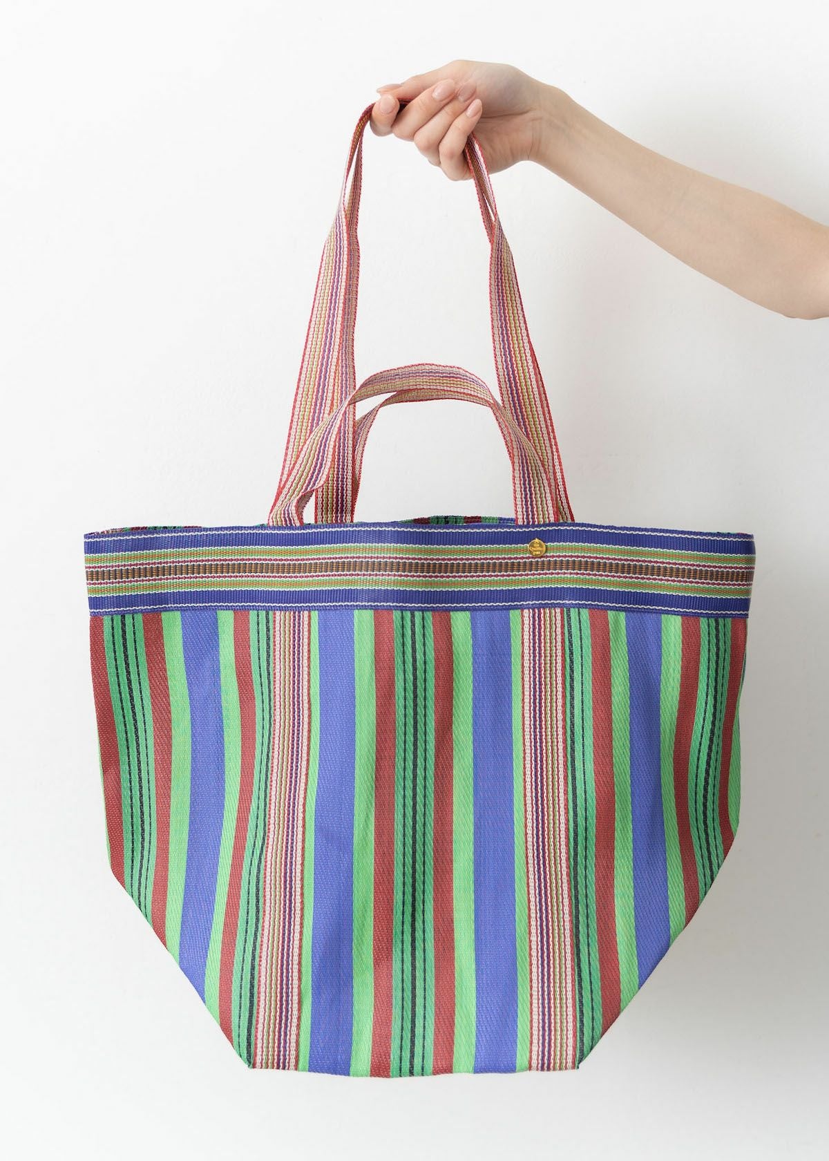 Multi Stripe Mesh Wide Tote Bag | Pasand by ne Quittez pas
