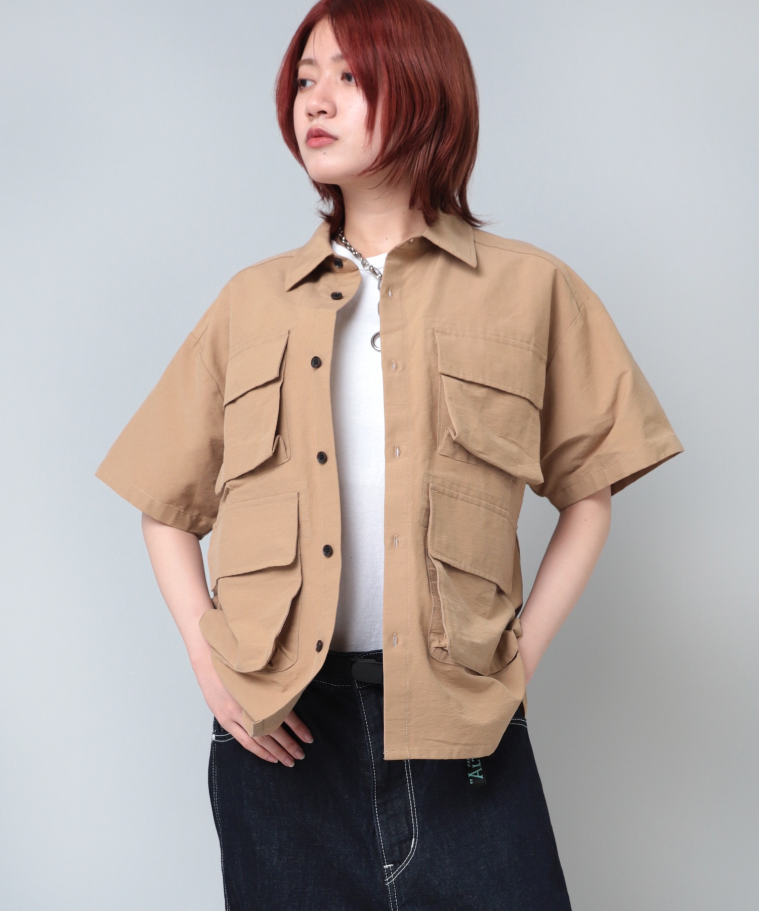 B2784 メニポケワークシャツ(M ベージュ): トップス - RNA ONLINE