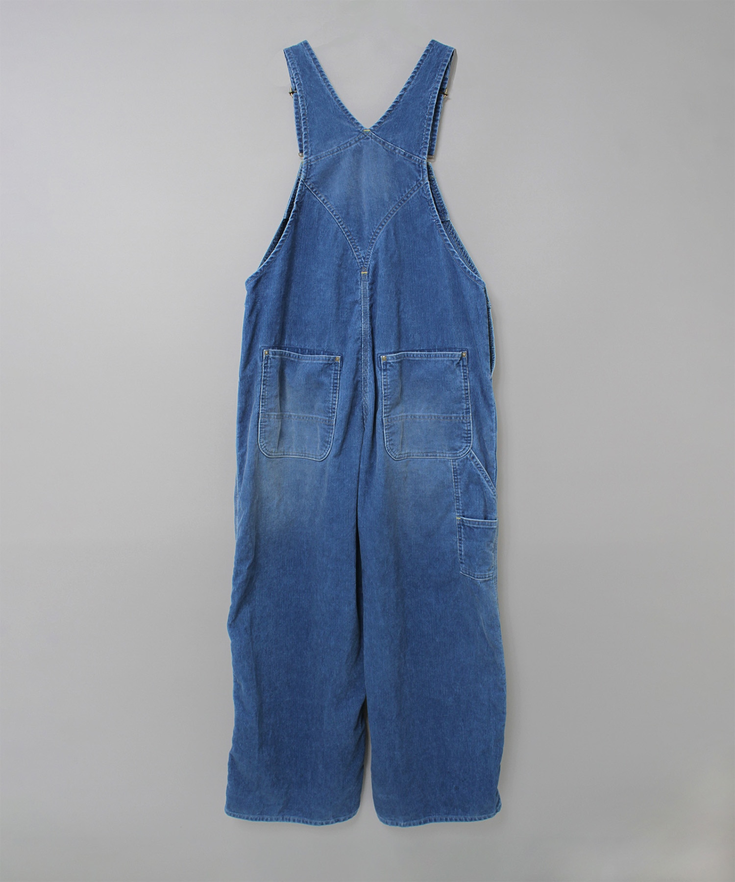 O0749 ユーズドライクコーデュロイオーバーオール(F インディゴブルー