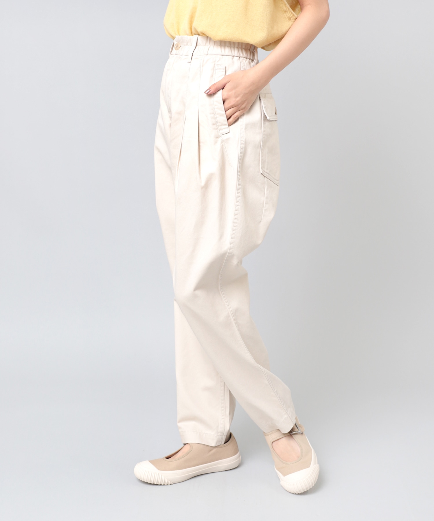 R4080 パン屋さんのペグトップパンツ(M シャンパン): パンツ - RNA