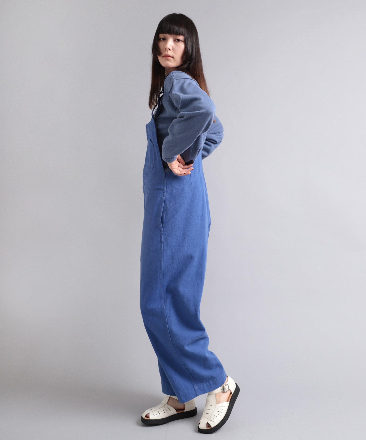 O0693 フレンチワークオーバーオール(M ワークブルー): オールインワン