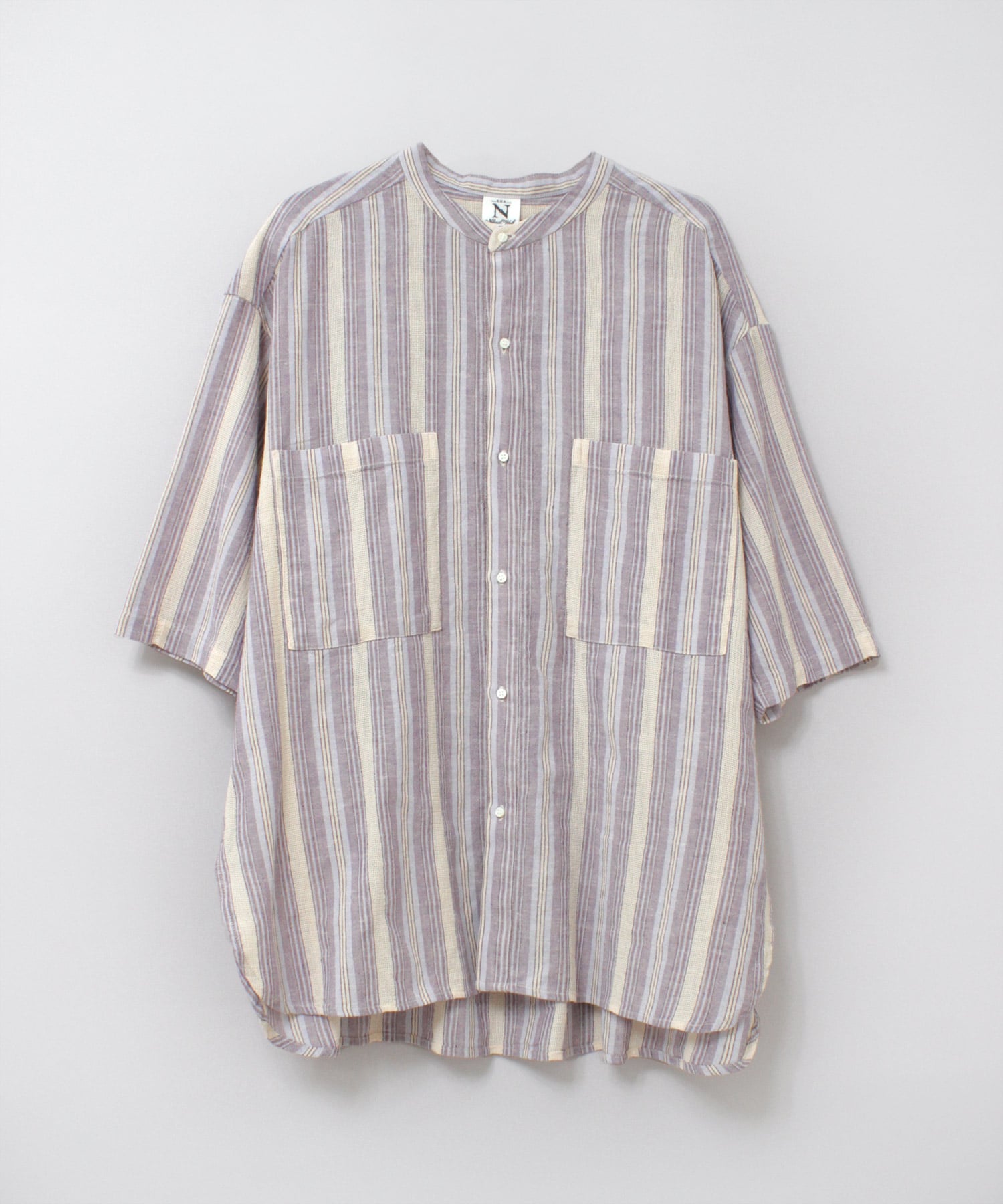 B2912 マルチストライプシャツ(F ライトグレー): トップス - RNA