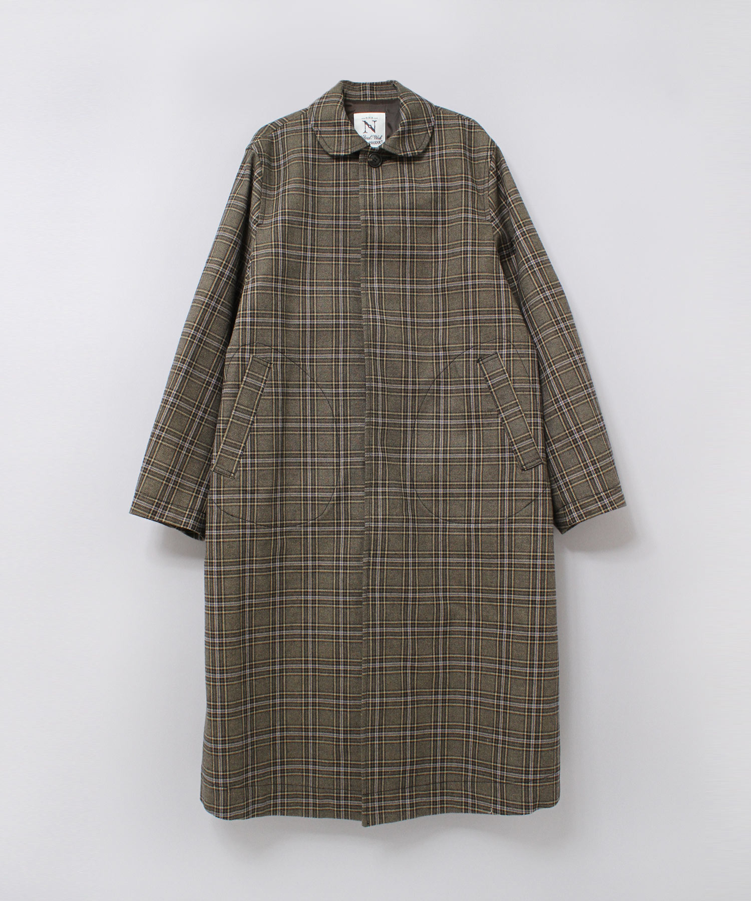 C0765 ヘビーコットンチェックコート(M クラシックチェック): アウター