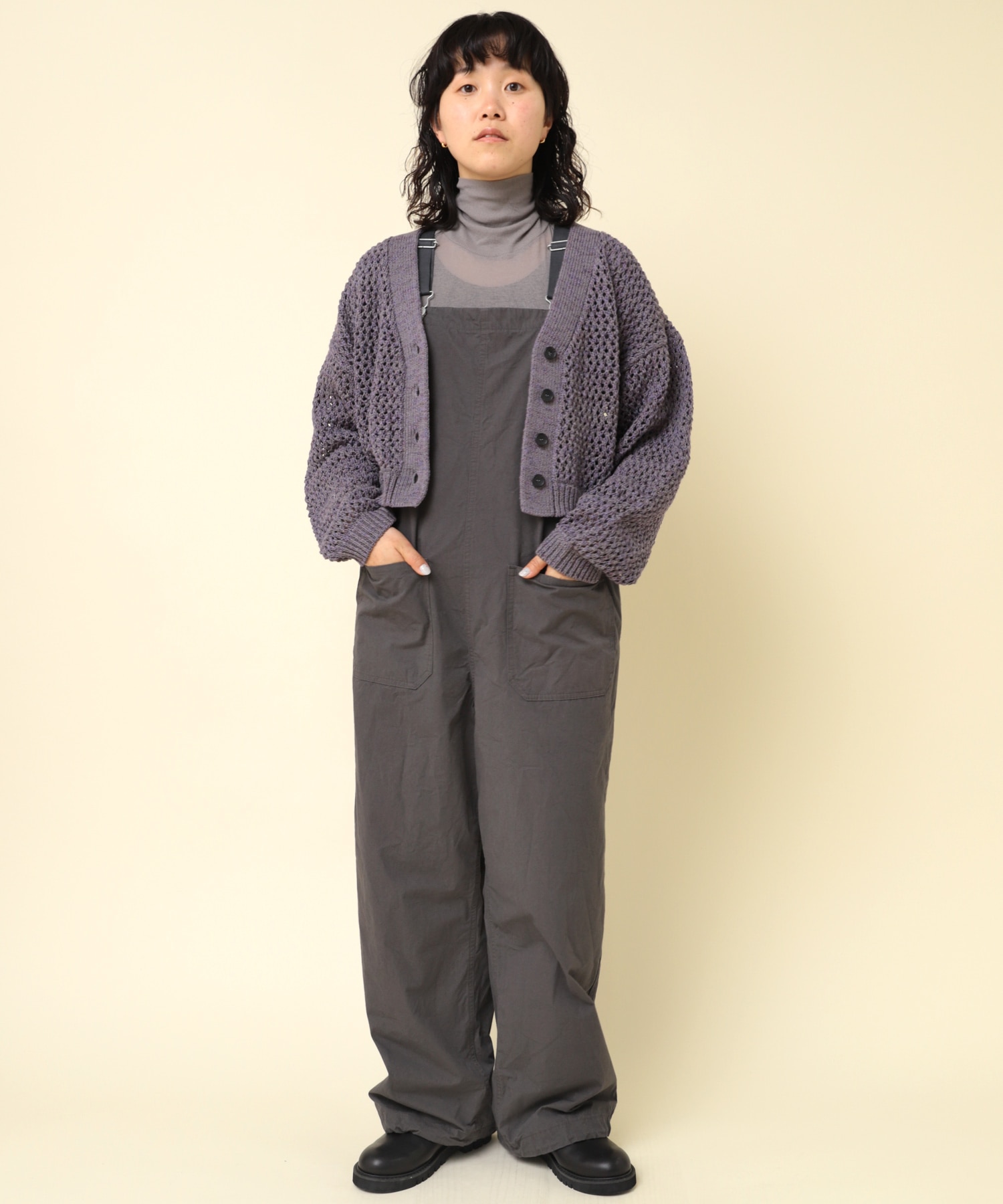 K2684 ミックスヤーンカーディガン(M グレーベース): トップス - RNA