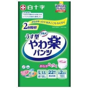サルバ やわ楽パンツ L～LL 22枚(L-LL22枚): 衛生・介護用品