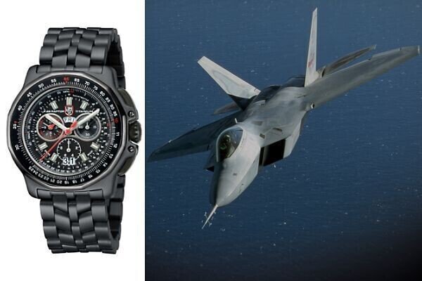 ルミノックスから米軍ステルス戦闘機「F-22ラプター」を時計で再現した