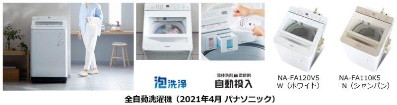 全自動洗濯機 NA-FA120V5／NA-FA110K5を発売 | 個人向け商品 | 製品