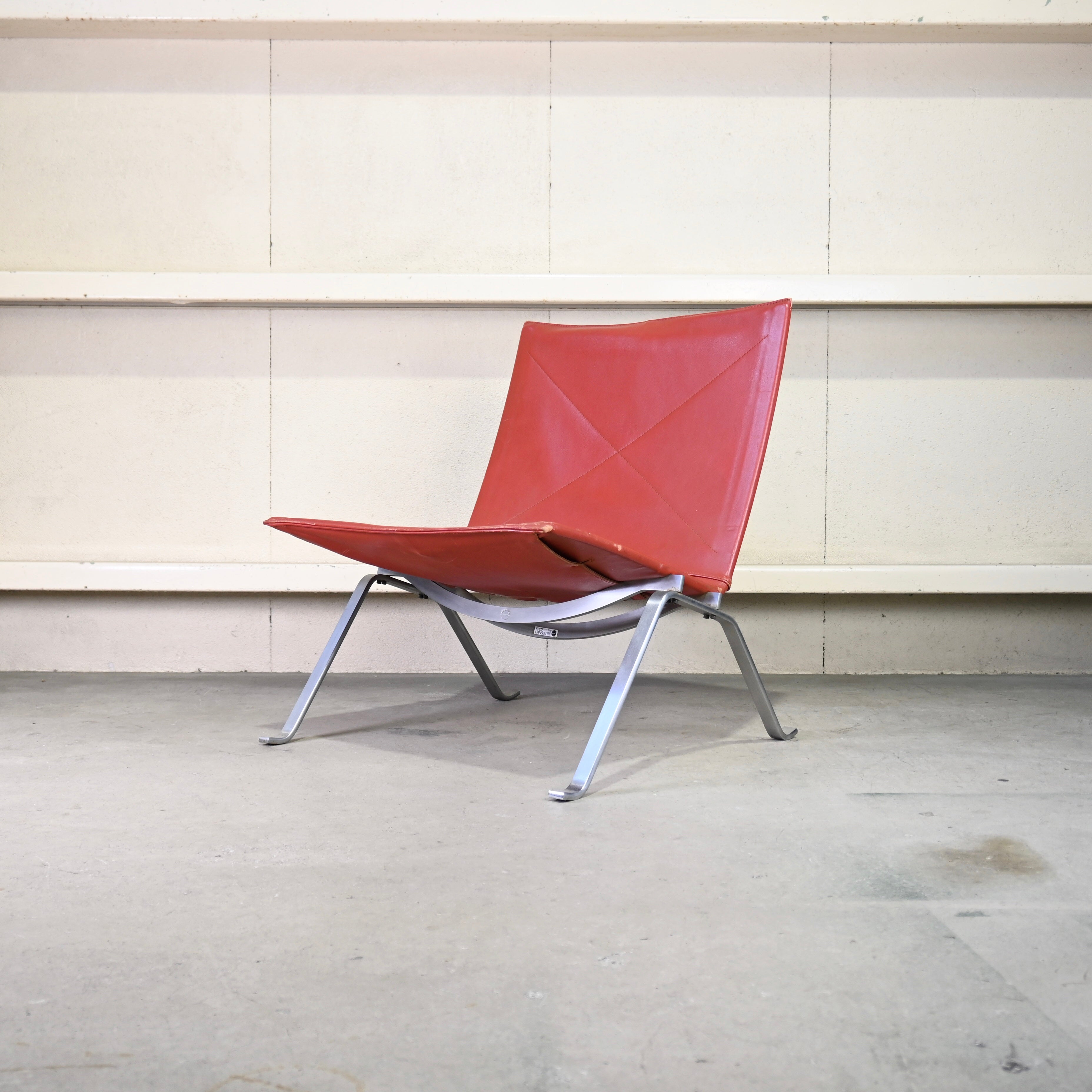 Fritz Hansen PK22 Lounge chair Poul Kjærholm 1980's Scandinavian