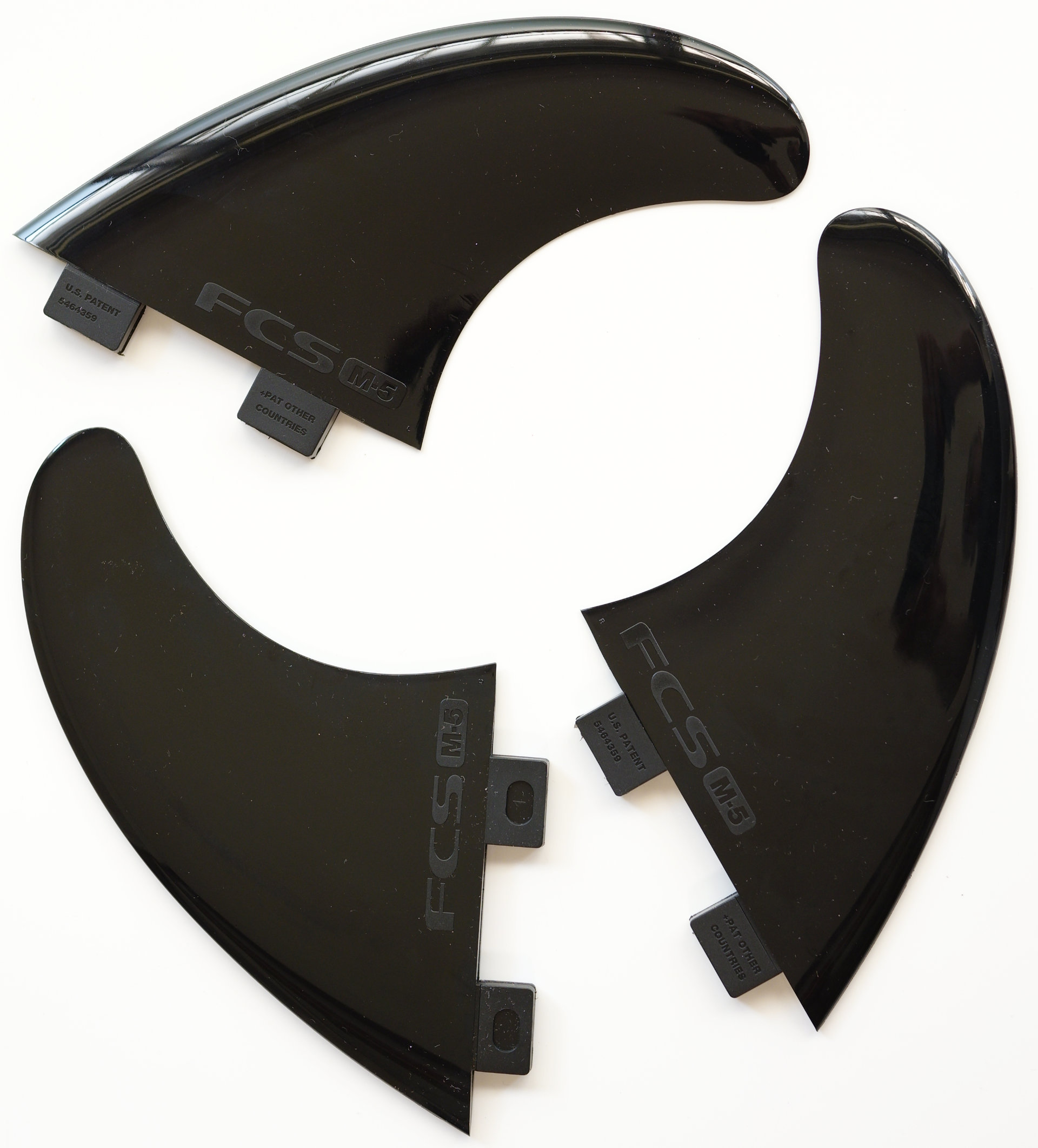 FCS 中古フィン M-5 トライ スラスター SMOKE ソフトフレックス M