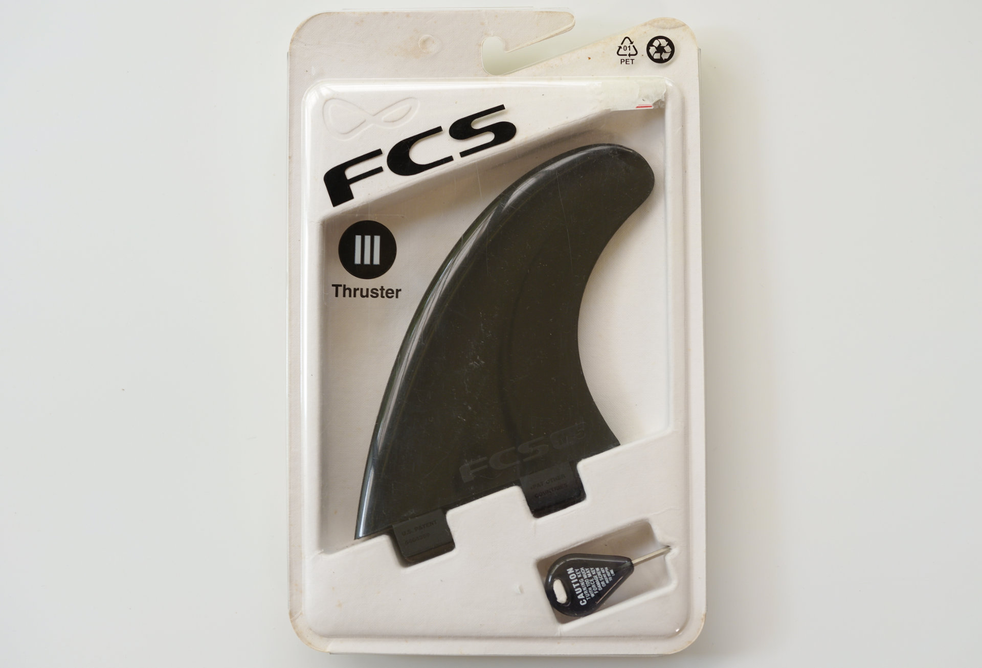 FCS 中古フィン M-5 トライ スラスター SMOKE ソフトフレックス M