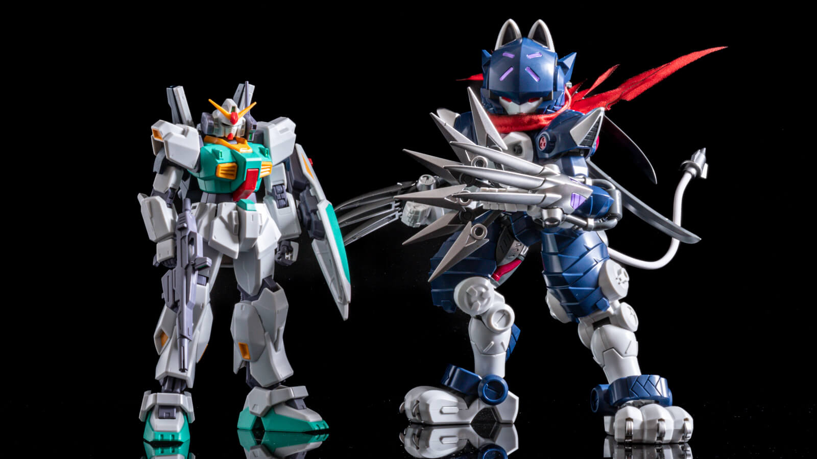 未来の世界の 猫型ロボット……のプラモデル／「超高機動装甲 猫忍者