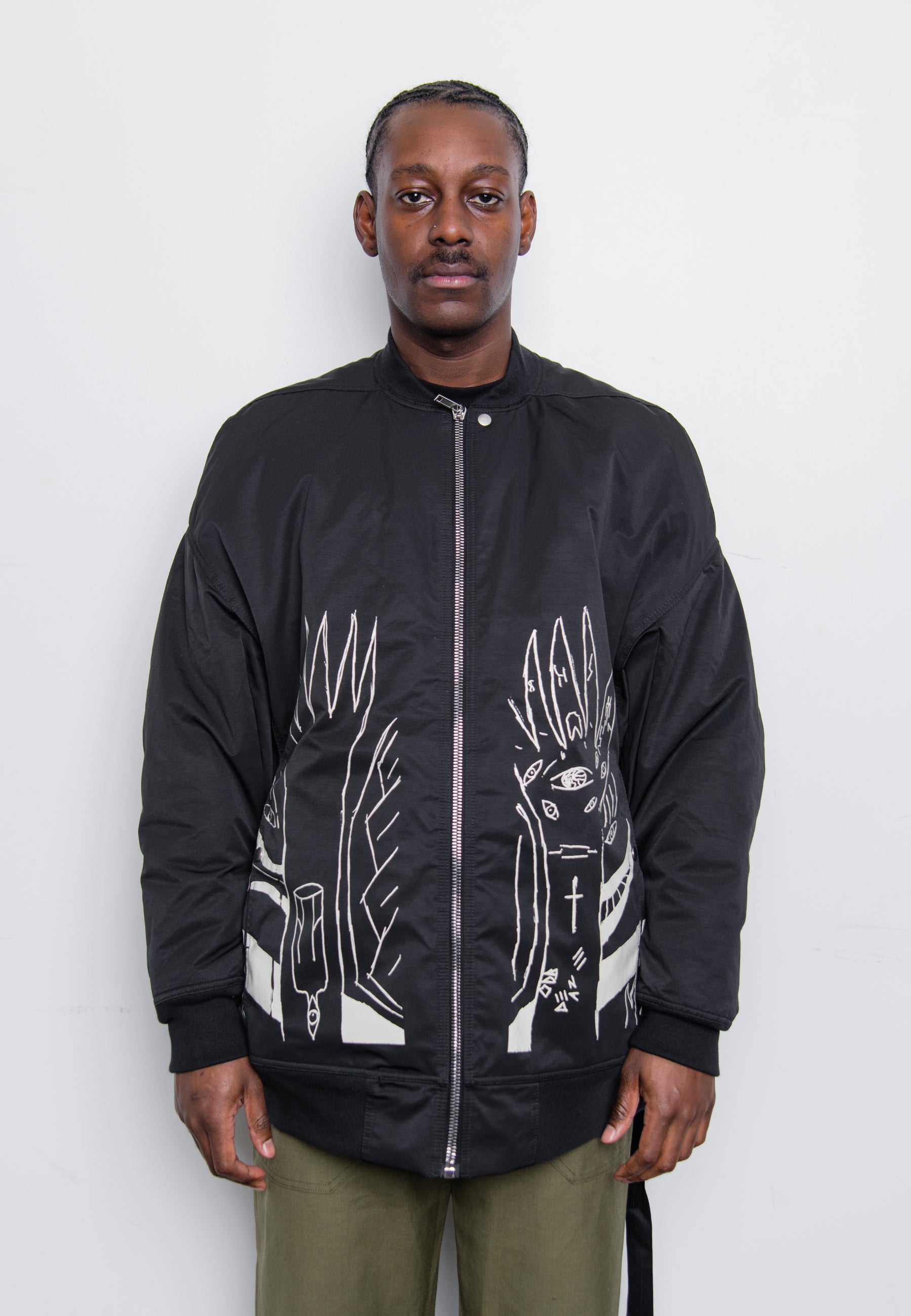 Padded Bomber Jacket Black/Pearl DU02B4977-MUEP3 – NOMAD
