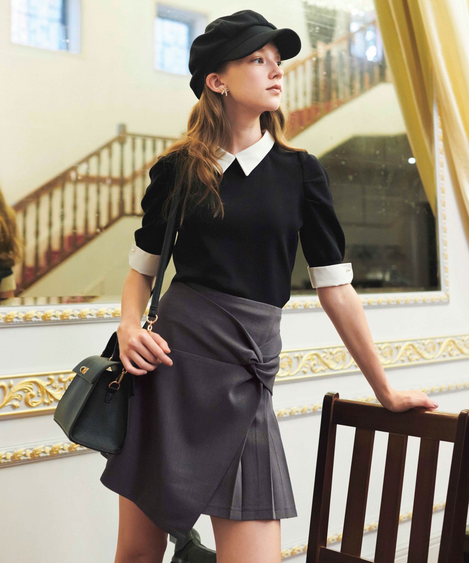 ツイストデザインミニスカート | フレアスカート | NOELA OFFICIAL WEB