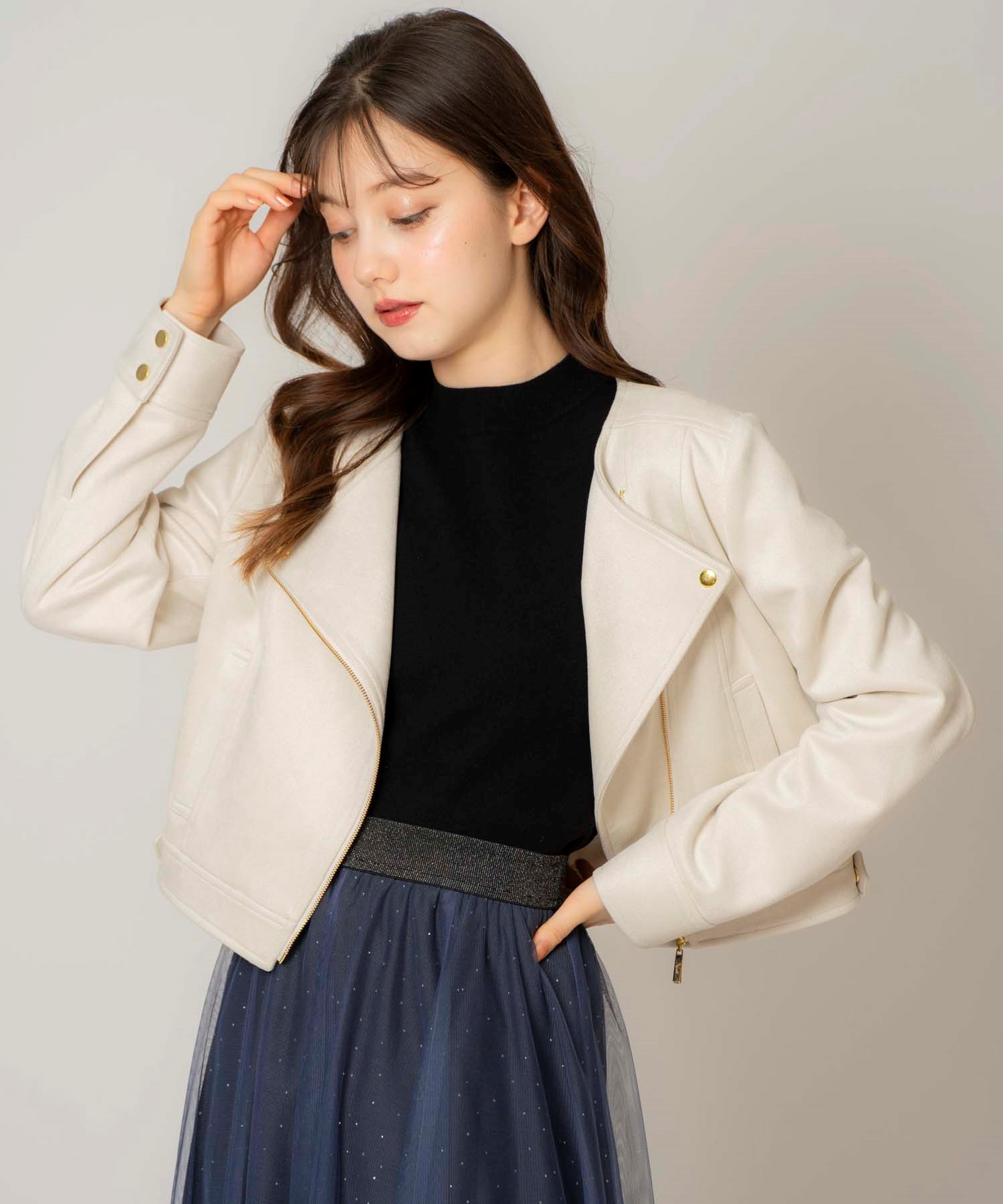 ノーカラーライダースジャケット | ジャケット | NOELA OFFICIAL WEB STORE