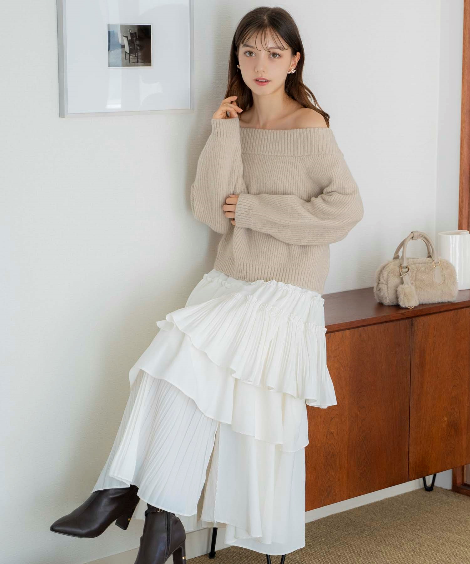 ティアードランダムフリルスカート | フレアスカート | NOELA OFFICIAL