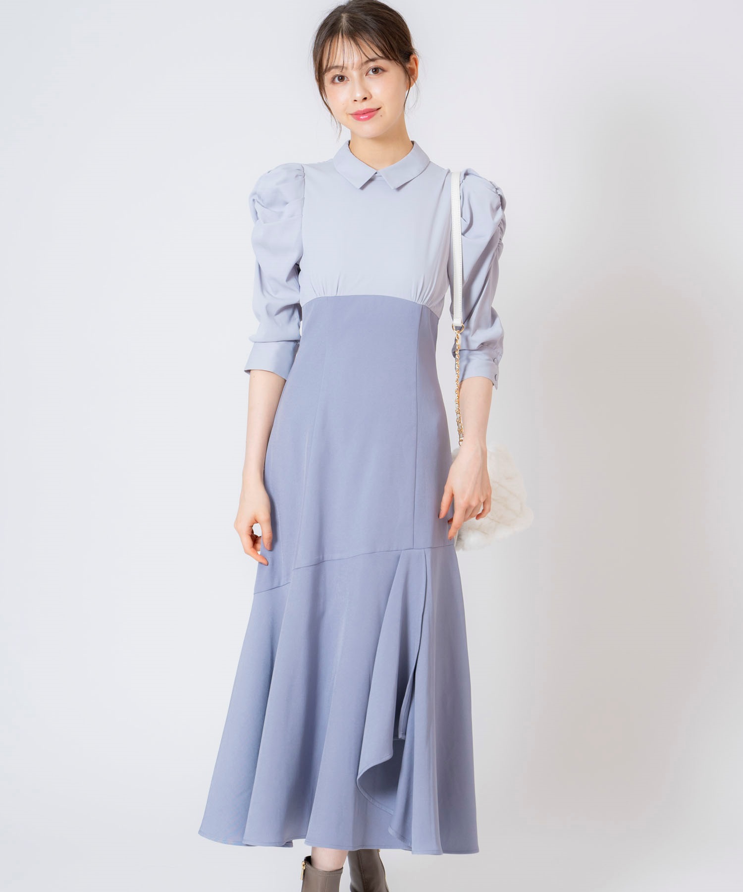 パターンドッキングワンピース | ロングワンピース | NOELA OFFICIAL