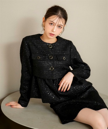 スパンコールツイードジャケット | ジャケット | NOELA OFFICIAL WEB STORE