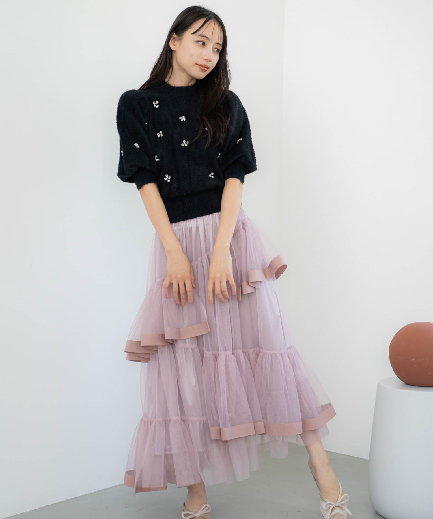 チュールフリルスカート | フレアスカート | NOELA OFFICIAL WEB STORE