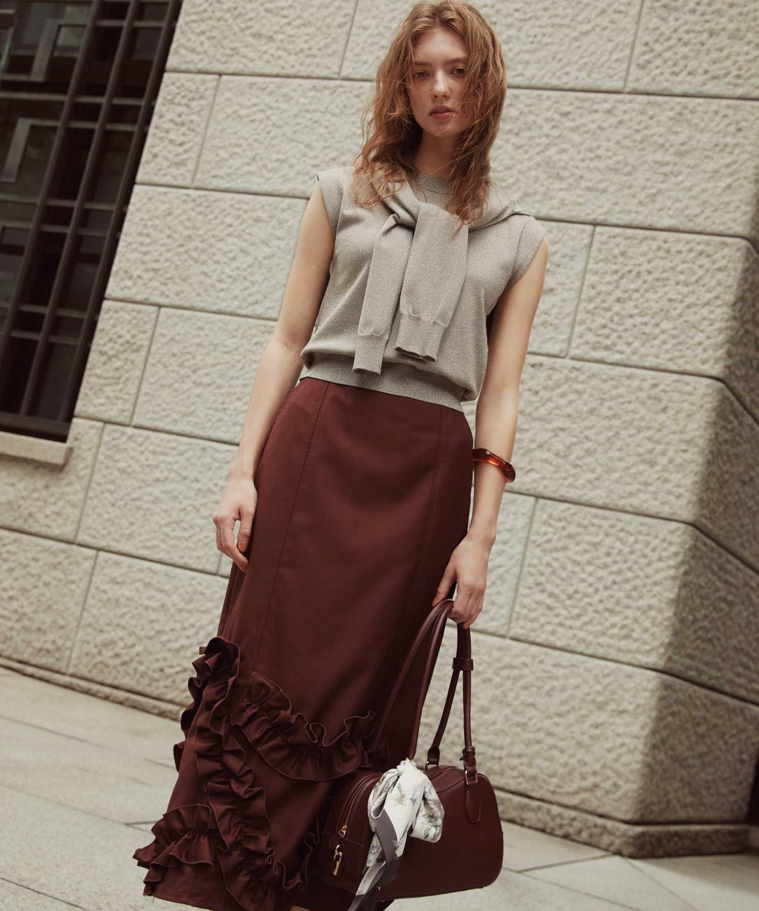 モチーフフリルタイトスカート | タイトスカート | NOELA OFFICIAL WEB