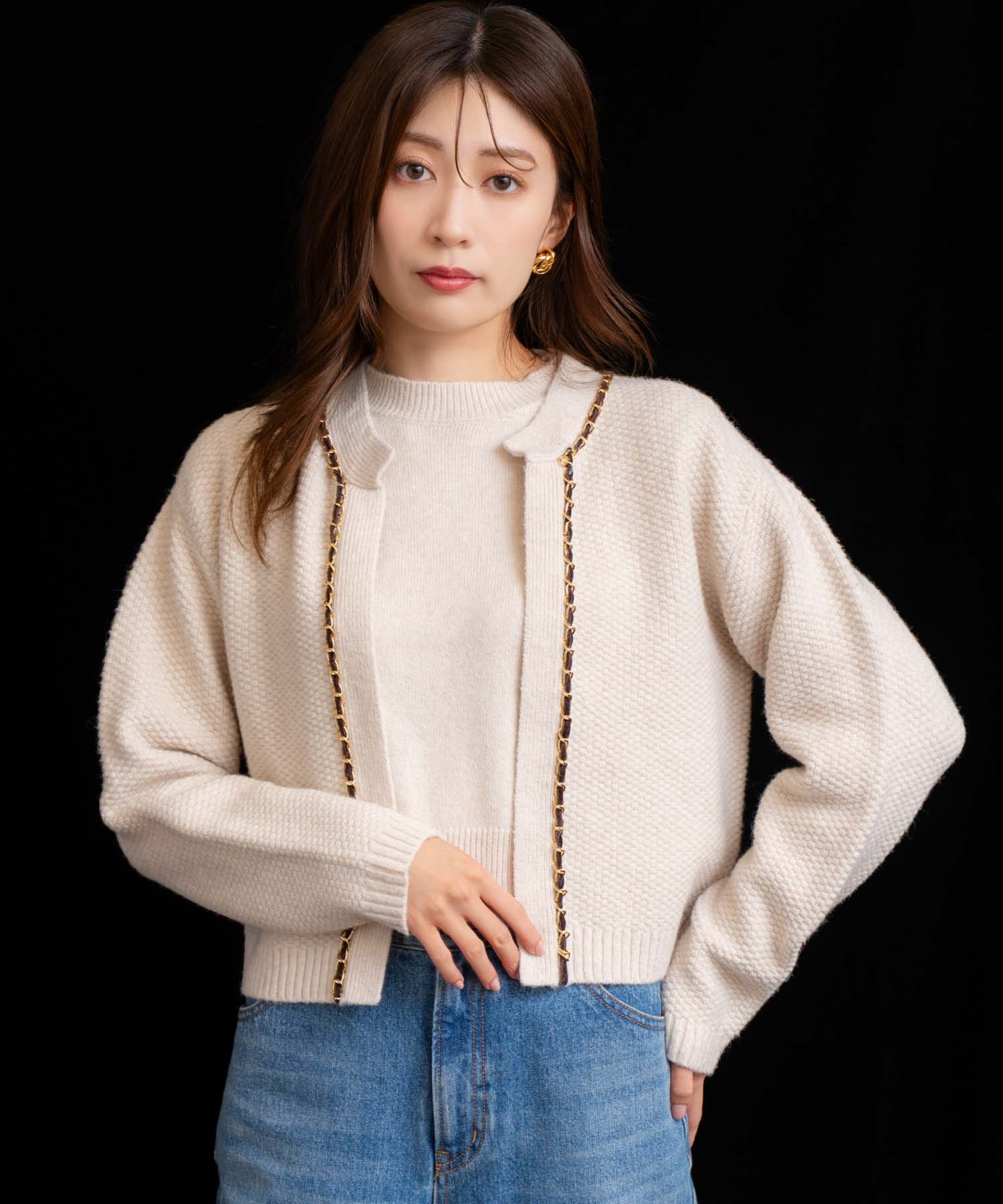 販路限定カラーあり】チェーンブレードニットアンサンブル | ニット