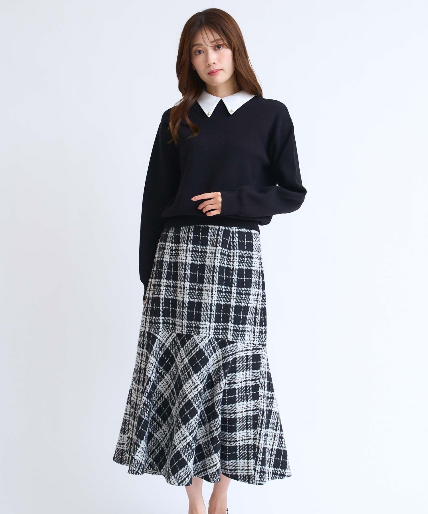 チェックマーメイドスカート | タイトスカート | NOELA OFFICIAL WEB STORE