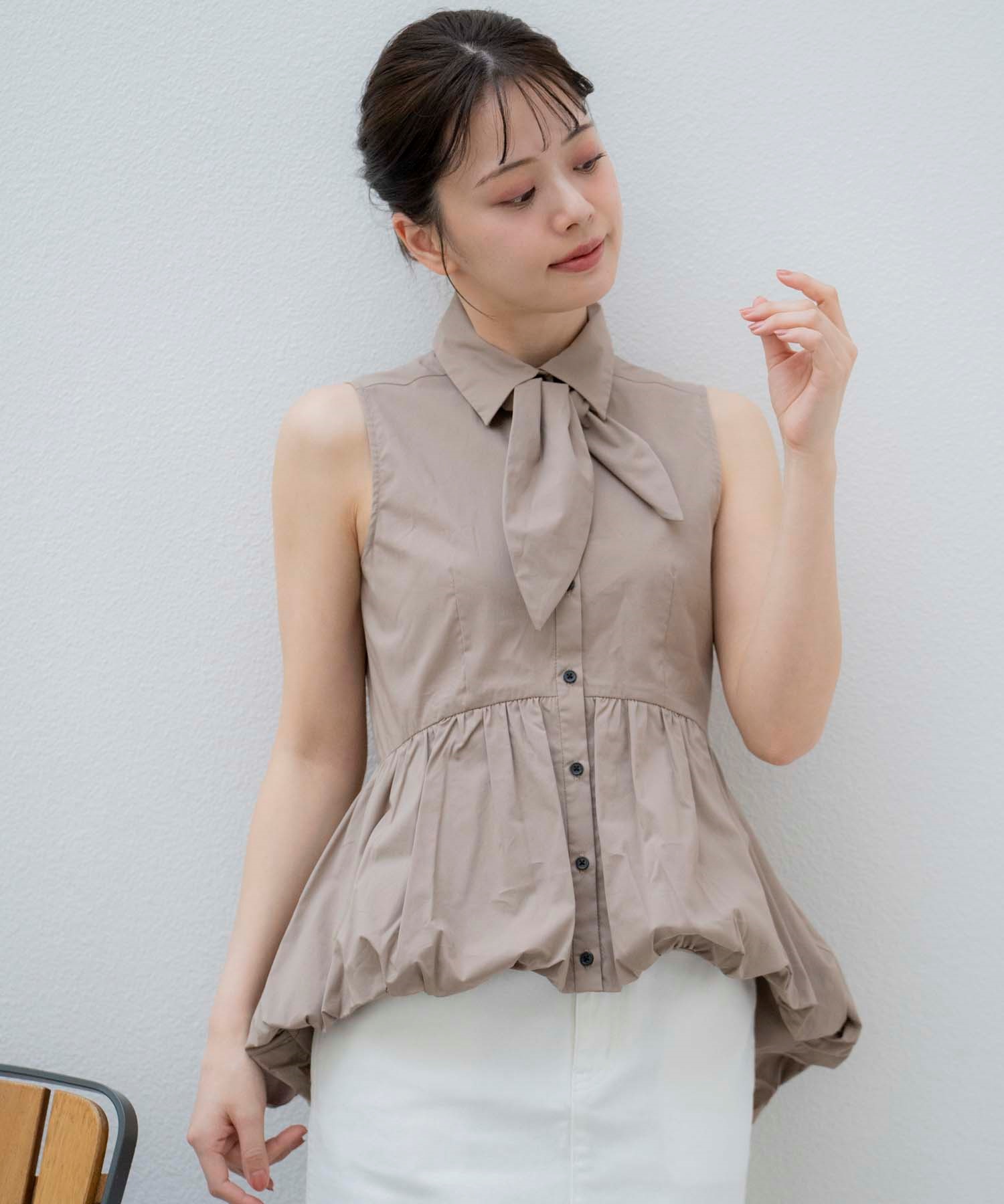 タイプライタータイ付きブラウス | シャツ・ブラウス | NOELA OFFICIAL